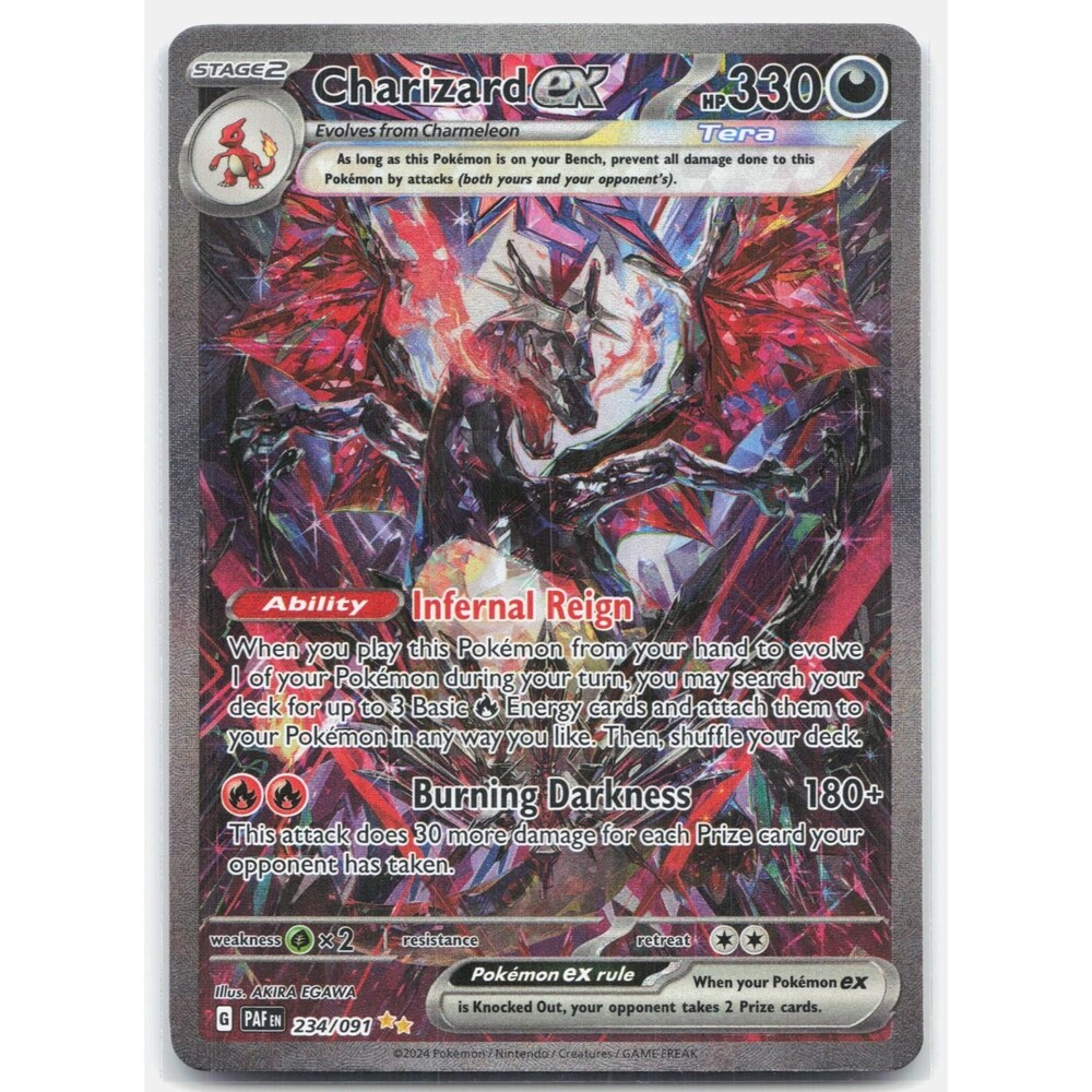 Charizard ex 234/091 Paldean Fates Holo Special Illustration Rare Near Mint